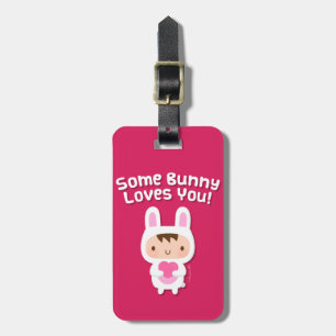 Étiquette À Bagage Lapin Mignon T'aime Aveu d'Amour