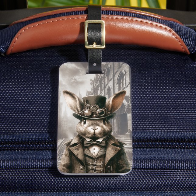 Étiquette À Bagage Lapin Steampunk à Londres  (Insitu Rectoal 2)