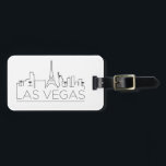 Étiquette À Bagage Las Vegas a stylisé l'horizon<br><div class="desc">Une étiquette unique de bagage représentant la belle ville de Las Vegas.  Cette étiquette comporte une illustration stylisée de l'horizon unique de la ville avec son nom dessous.</div>