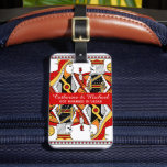 Étiquette À Bagage Las Vegas Jouer Carte King & Queen Mariage<br><div class="desc">Voici notre design de carte de jeu Queen and King, le choix parfait pour votre mariage Las Vegas! Il a été conçu pour capturer l'essence de Sin City, avec leur design unique et élégant. Le design comprend un roi royal et une reine des coeurs. Les détails complexes du design impressionnent...</div>