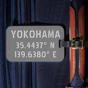 Étiquette À Bagage Latitude et longitude Yokohama