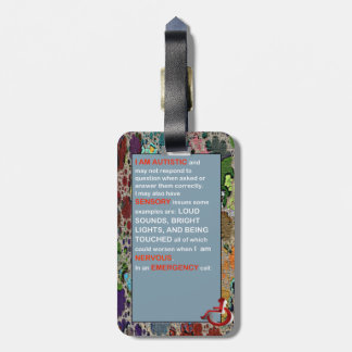 Étiquette À Bagage L'autisme I ONT l'étiquette de Laggage d'AUTISME