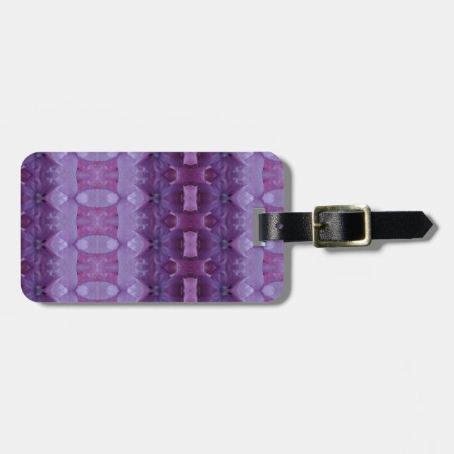 Étiquette À Bagage Lavenders Ikat Zen (Devant horizontal)