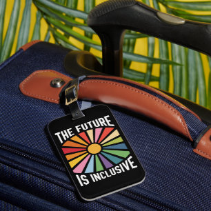 Étiquette À Bagage L'avenir est arc-en-ciel de fierté de la diversité
