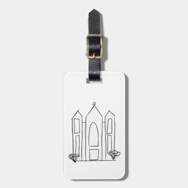 Étiquette À Bagage LDS Salt Lake City (Devant Vertical)