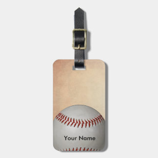 Étiquette À Bagage Le base-ball incluent le sport nommé fait sur