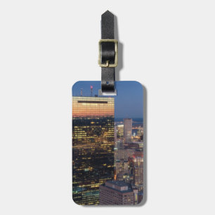 Étiquette À Bagage Le bâtiment de Boston avec la lumière traîne sur