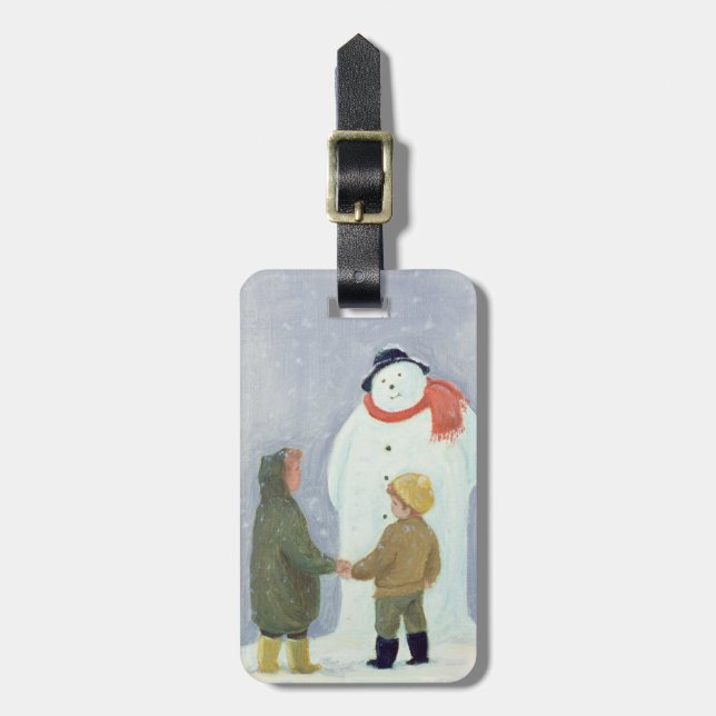 Étiquette À Bagage Le bonhomme de neige (Devant Vertical)