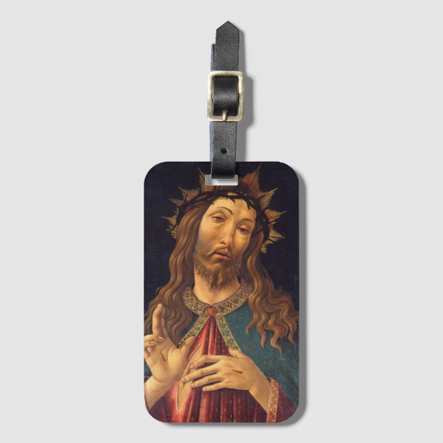 Étiquette À Bagage Le Christ couronné d'épines par Sandro Botticelli (Devant Vertical)