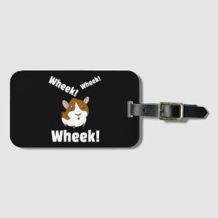Étiquette À Bagage Le cochon de Guinée Wheek ! Roue !
