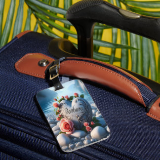 Étiquette À Bagage Le coeur de Barbara au bord du lac