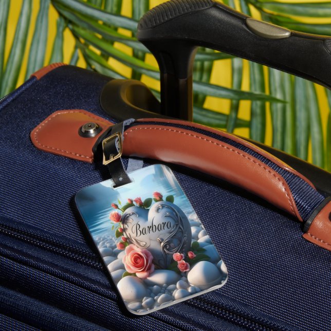 Étiquette À Bagage Le coeur de Barbara au bord du lac (Insitu Rectoal 1)