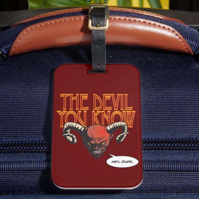 Étiquette À Bagage Le diable que vous connaissez Dk Red BG (Insitu Rectoal 2)