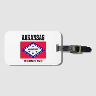 Étiquette À Bagage Le drapeau de l'Arkansas, l'État naturel