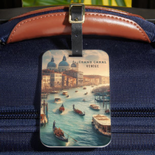 Étiquette À Bagage Le Grand Canal à Venise Italie Voyage