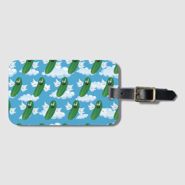 Étiquette À Bagage Le Humour alimentaire des chicots de concombre amu (Devant Horizontal)