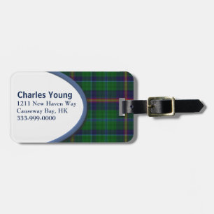 Étiquette À Bagage Le Jeune Clan Tartan Presse Le Balise De Bagage
