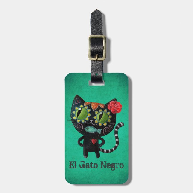 Étiquette À Bagage Le jour du chat noir mort (Devant Vertical)