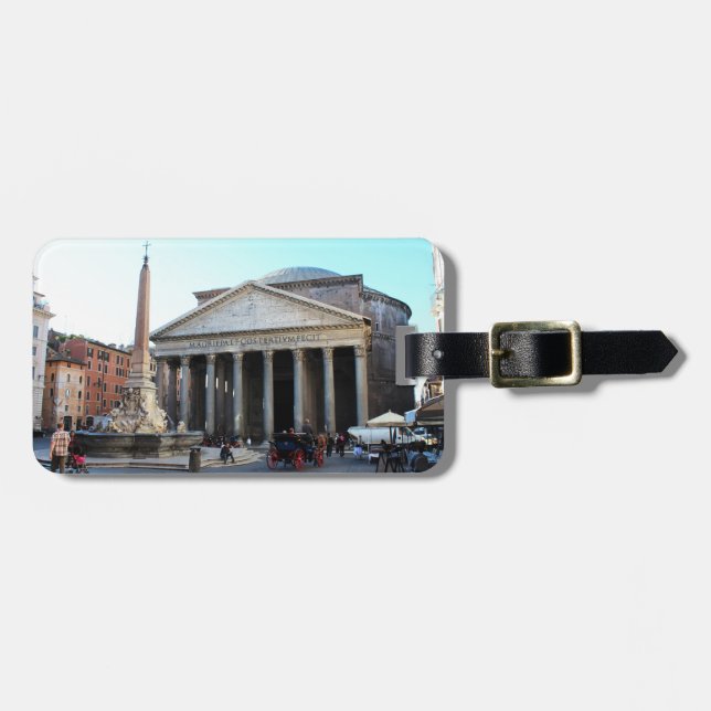 Étiquette À Bagage Le Panthéon à Rome, Italie (Devant horizontal)