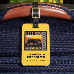 Étiquette À Bagage Le Parc national de Shenandoah   Mama Bear & Cubs