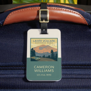Étiquette À Bagage Le Parc national volcanique de Lassen Voyage rou