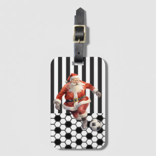Étiquette À Bagage Le Père Noël avec thème du football
