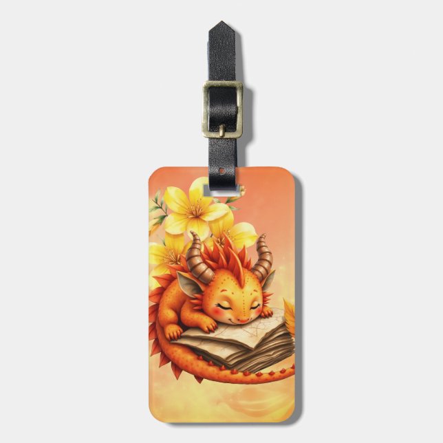 Étiquette À Bagage Le petit dragon mystique.  (Devant Vertical)