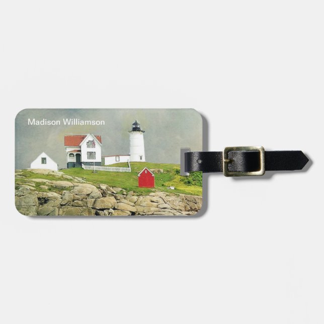Étiquette À Bagage Le phare de Nubble comme bagage / (Devant horizontal)