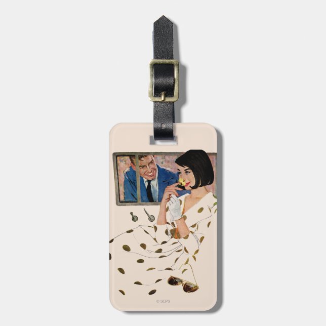 Étiquette À Bagage Le rose d'or (Devant Vertical)