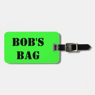 Étiquette À Bagage Le sac de Bob