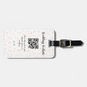 Étiquette À Bagage Le site web mariage scanner code QR pour les détai