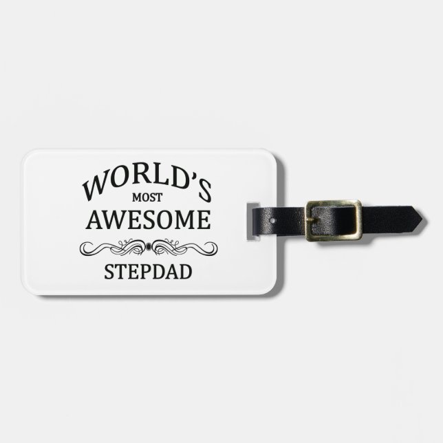 Étiquette À Bagage Le Stepdad le plus impressionnant du monde (Devant horizontal)