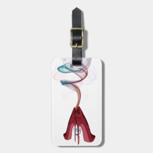 Étiquette À Bagage Le stylet rouge trop chaud chausse l'art