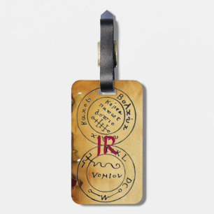 ÉTIQUETTE À BAGAGE LE TALISMAN/TRÉSOR ANTIQUES DE PIRATES TRACE LE