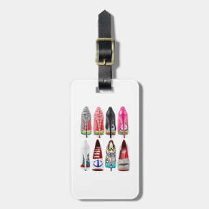 Étiquette À Bagage Le talon haut chausse l'étiquette de bagage