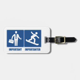 Étiquette À Bagage Le travail est important, faisant du surf des