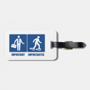 Étiquette À Bagage Le Travail Est Important La Raquette À Neige