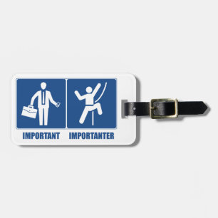 Étiquette À Bagage Le travail est important, s'élevant est