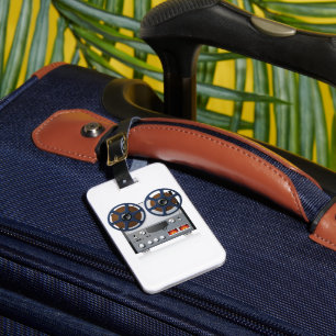 Étiquette À Bagage Lecteur de bande vintage pour audiophile