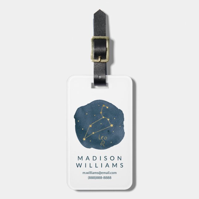 Étiquette À Bagage Leo (Devant Vertical)