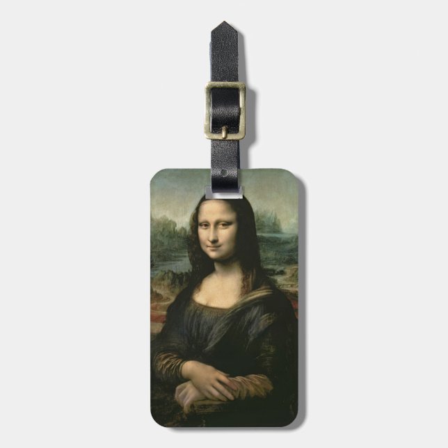Étiquette À Bagage Leonardo Vinci | Mona Lisa, c.1503-6 (Devant Vertical)