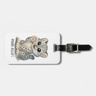 Étiquette À Bagage Léopard des neiges - Purr-ello