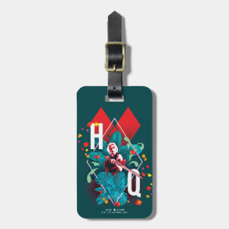 Étiquette À Bagage L'équipe du suicide | Harley Quinn Floral Diamond