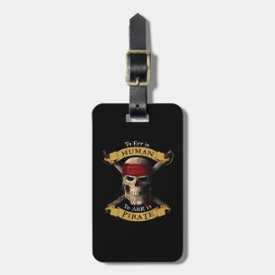 Étiquette À Bagage L'erreur est humaine à ARR est Pirate Jolly roger