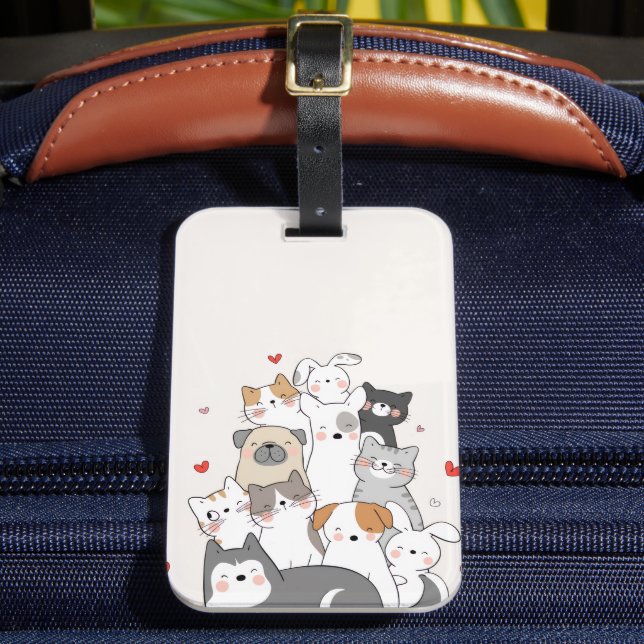 Étiquette À Bagage Les animaux mignons (Insitu Rectoal 2)