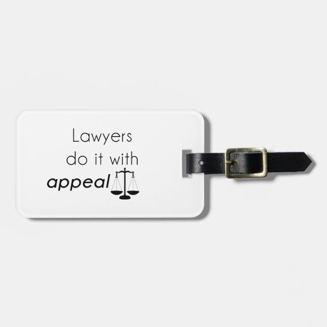 Étiquette À Bagage Les avocats le font avec (Devant horizontal)