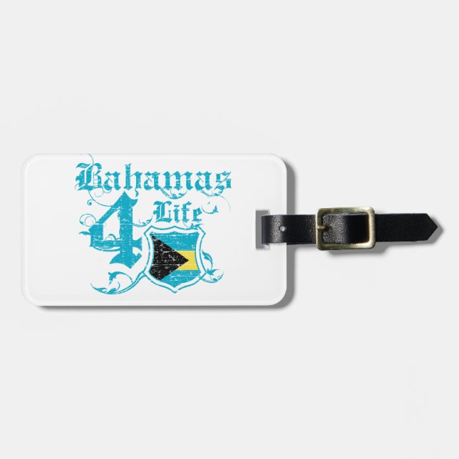 Étiquette À Bagage Les Bahamas pendant la vie (Devant horizontal)