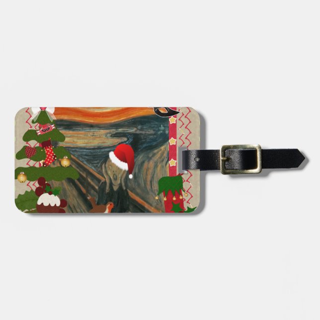 Étiquette À Bagage les cris hideux noël (Devant horizontal)