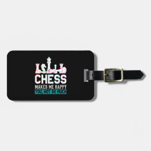 Étiquette À Bagage Les échecs me rendent heureux Humour drôle Cadeau