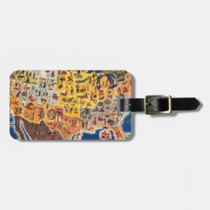 Étiquette À Bagage Les Etats-Unis tracent - les vacances et le jeu